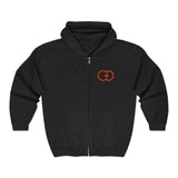Unisex Heavy Blend Full Zip Hooded Sweatshirt with Dynamic Design – Perfect for Everyday Comfort and Style