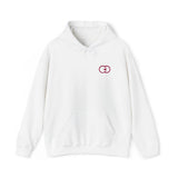 Cozy Unisex Hooded Sweatshirt with Minimalist Pink Design
