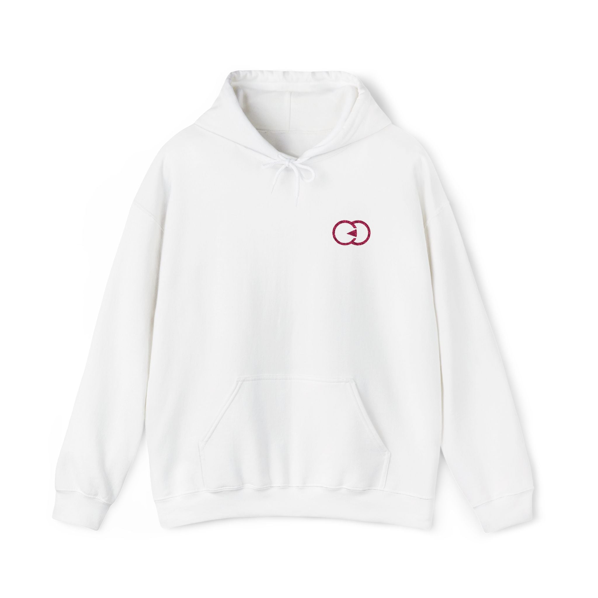Cozy Unisex Hooded Sweatshirt with Minimalist Pink Design