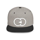 Minimalist Flat Bill Snapback Hat with Modern Design