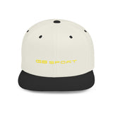 G8 Sport Flat Bill Snapback Cap - Stylish White Hat for Casual Wear