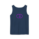 Casual Unisex Tank Top with Purple Design