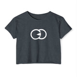 Women&#039;s Festival Crop Top - Bright Orange Graphic Tee for Summer Events