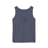 Trendy Unisex Garment-Dyed Tank Top with Minimalist Design