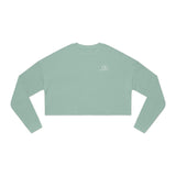 Chic Cropped Sweatshirt for Women – Soft Rose Color, Trendy Casual Wear