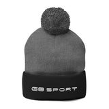 Cozy Pom-Pom Knit Cap with Embroidery for Winter Style