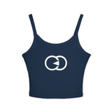 Stylish Women's Spaghetti Strap Tank Top with Unique Graphic Design