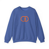 Cozy Unisex Crewneck Sweatshirt with Bold Orange Graphic