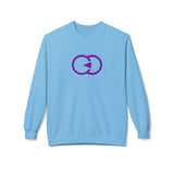 Unisex Softstyle Fleece Crewneck Sweatshirt - Modern Purple Design