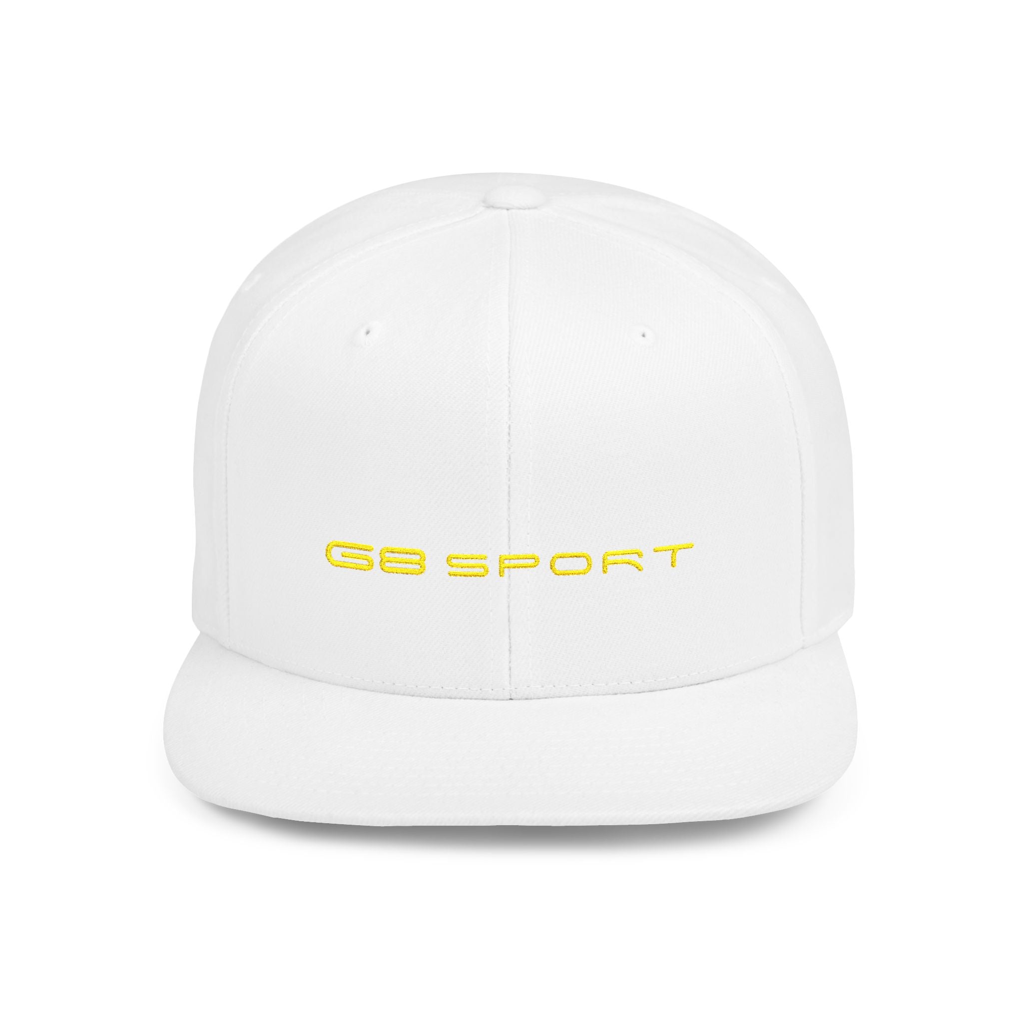 G8 Sport Flat Bill Snapback Cap - Stylish White Hat for Casual Wear