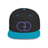 Stylish Flat Bill Snapback Hat with Bold Graphic Design
