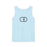 Trendy Unisex Garment-Dyed Tank Top with Minimalist Design