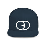 Minimalist Flat Bill Snapback Hat with Modern Design