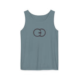 Trendy Unisex Garment-Dyed Tank Top with Minimalist Design