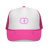 Stylish Pink Logo Trucker Cap - Perfect for Outdoor Adventures and Casual Days