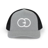Black & White Embroidered Snapback Trucker Cap - Casual Stylish Hat for Everyday Wear