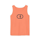 Trendy Unisex Garment-Dyed Tank Top with Minimalist Design