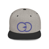 Stylish Flat Bill Snapback Hat with Bold Graphic Design