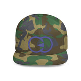 Stylish Flat Bill Snapback Hat with Bold Graphic Design