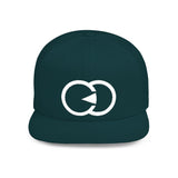 Minimalist Flat Bill Snapback Hat with Modern Design