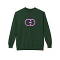 Modern Minimalist Unisex Fleece Crewneck Sweatshirt with Interlocking Design