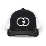Black & White Embroidered Snapback Trucker Cap - Casual Stylish Hat for Everyday Wear