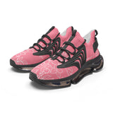 Shoes That Speak Universal Style Pink Floral Unisex Low Top Mesh Sneakers