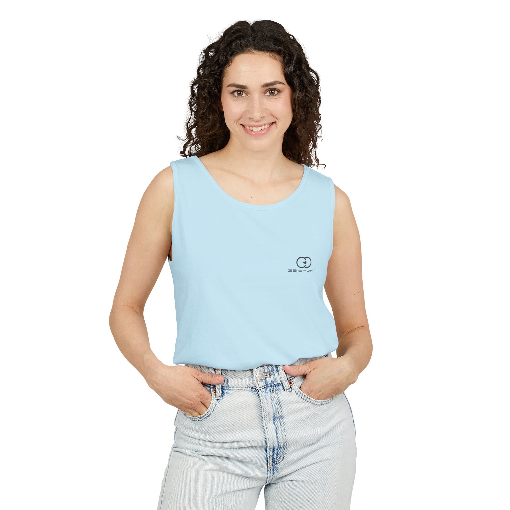Casual Unisex Garment-Dyed Tank Top - Relaxed Summer Style