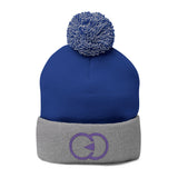 Cozy Pom-Pom Knit Cap with Custom Embroidery