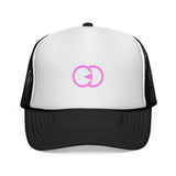Stylish Pink Logo Trucker Cap - Perfect for Outdoor Adventures and Casual Days