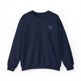 Minimalist Unisex Crewneck Sweatshirt - Purple Emblem