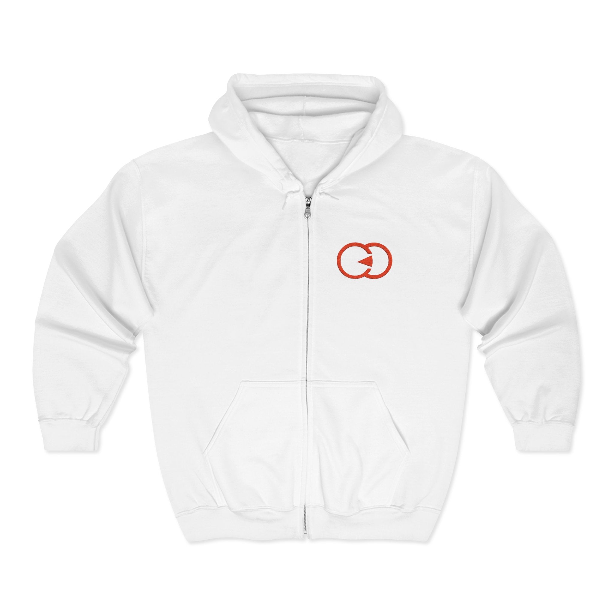 Unisex Heavy Blend Full Zip Hooded Sweatshirt with Dynamic Design – Perfect for Everyday Comfort and Style