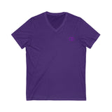 Trendy Unisex Short Sleeve V-Neck Tee - Casual Everyday Wear
