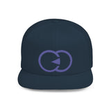 Stylish Flat Bill Snapback Hat with Bold Graphic Design