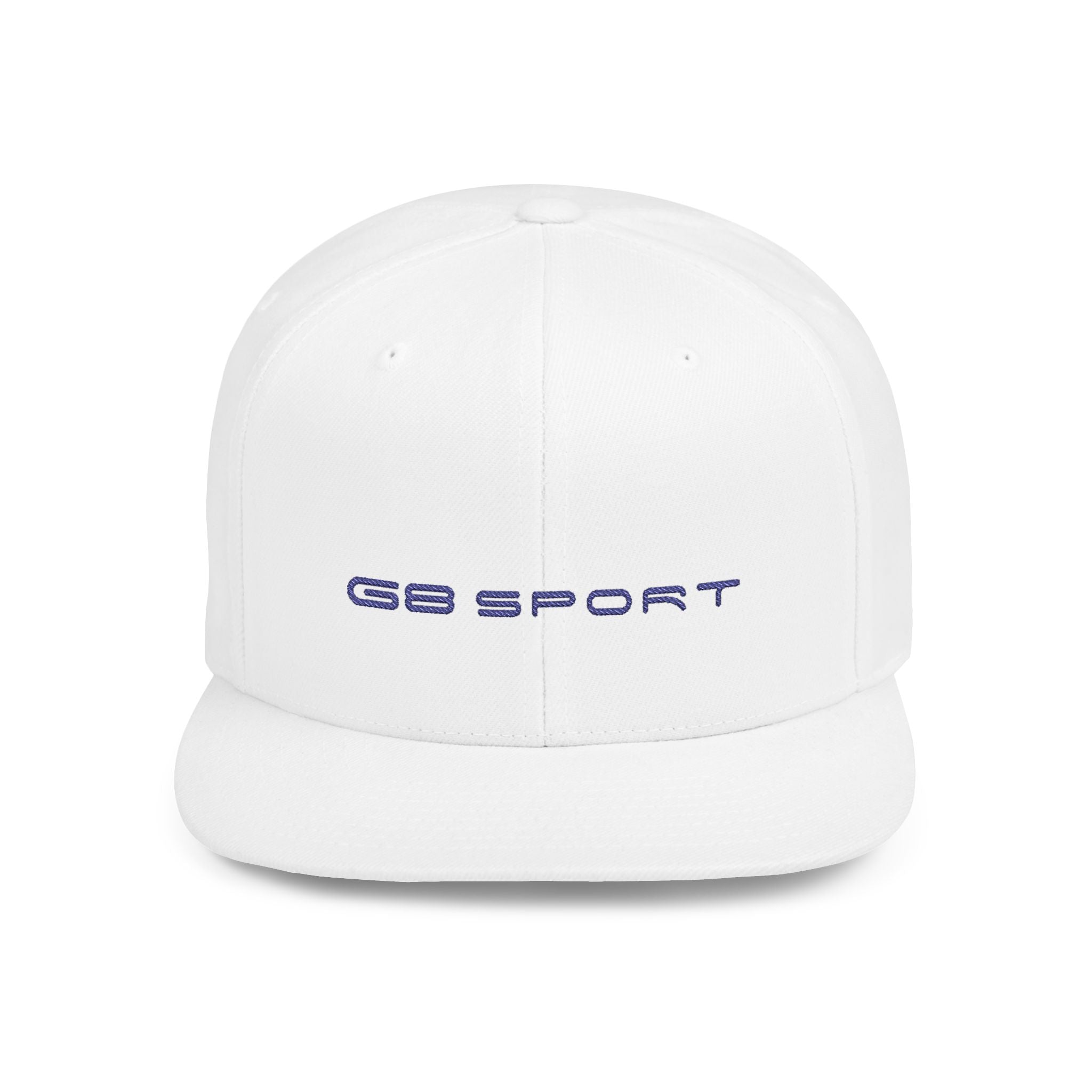 Stylish G8 Sport Flat Bill Snapback Cap - Trendy White Hat for Sport and Casual Wear
