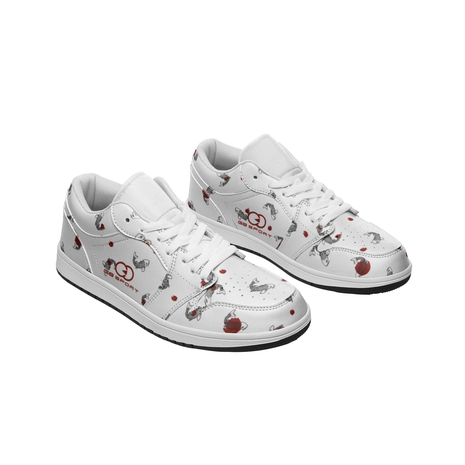 forward design meets everyday comfort Fish Design Unisex Low Top Leather Sneakers