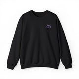 Minimalist Unisex Crewneck Sweatshirt - Purple Emblem