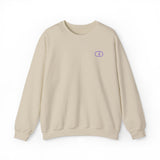 Minimalist Unisex Crewneck Sweatshirt - Purple Emblem