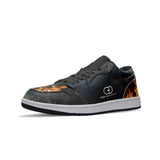 Stary Night Firewall Design for Unisex Low Top Leather Sneakers