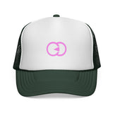 Stylish Pink Logo Trucker Cap - Perfect for Outdoor Adventures and Casual Days