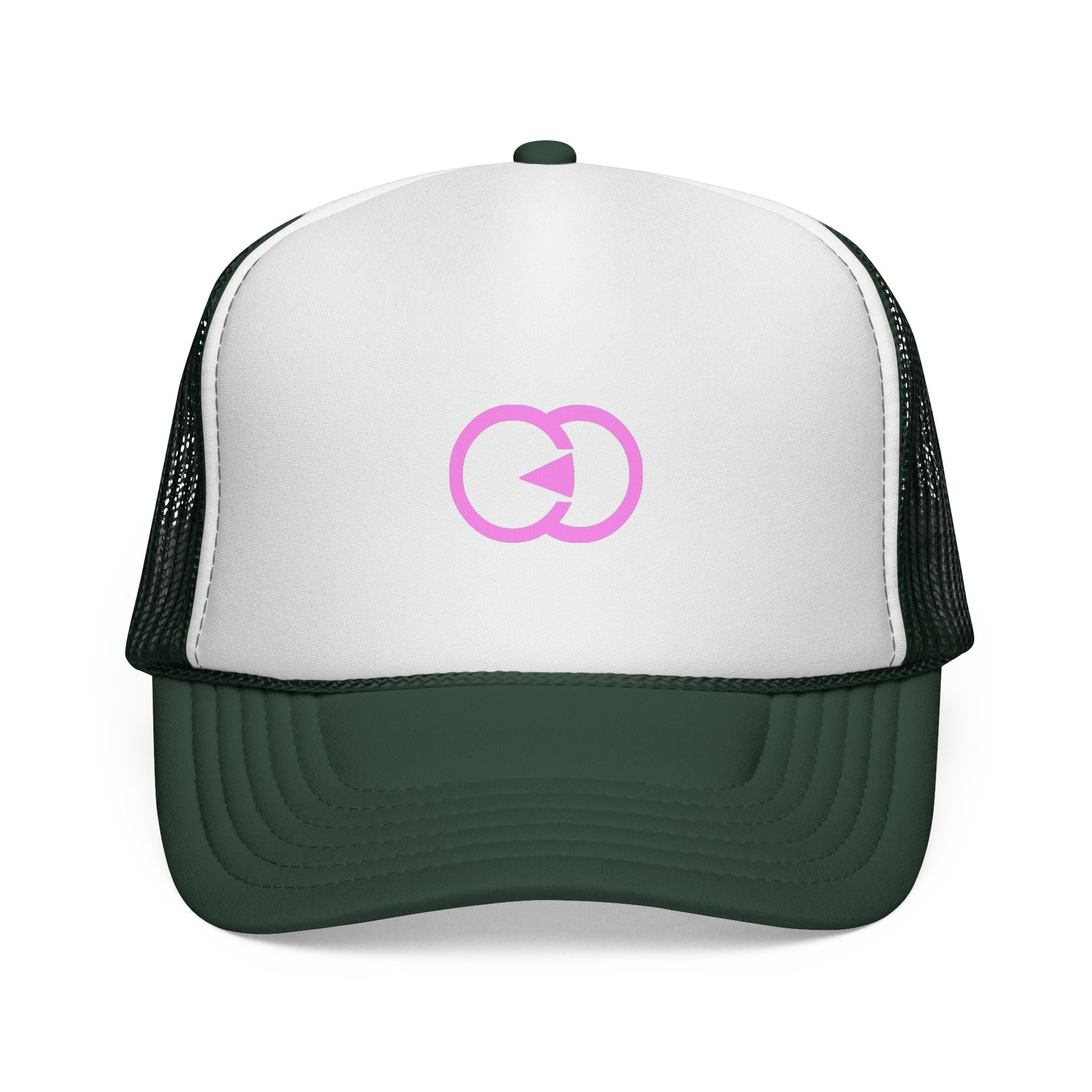 Stylish Pink Logo Trucker Cap - Perfect for Outdoor Adventures and Casual Days