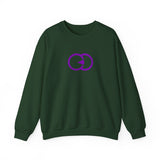 Unisex Heavy Blend™ Crewneck Sweatshirt - Minimalist Purple Design