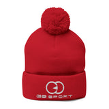 Cozy Pom-Pom Knit Cap with Embroidery - Perfect Winter Hat for Men and Women