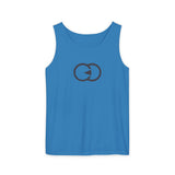 Trendy Unisex Garment-Dyed Tank Top with Minimalist Design
