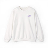 Minimalist Unisex Crewneck Sweatshirt - Purple Emblem