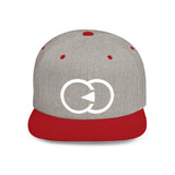 Minimalist Flat Bill Snapback Hat with Modern Design