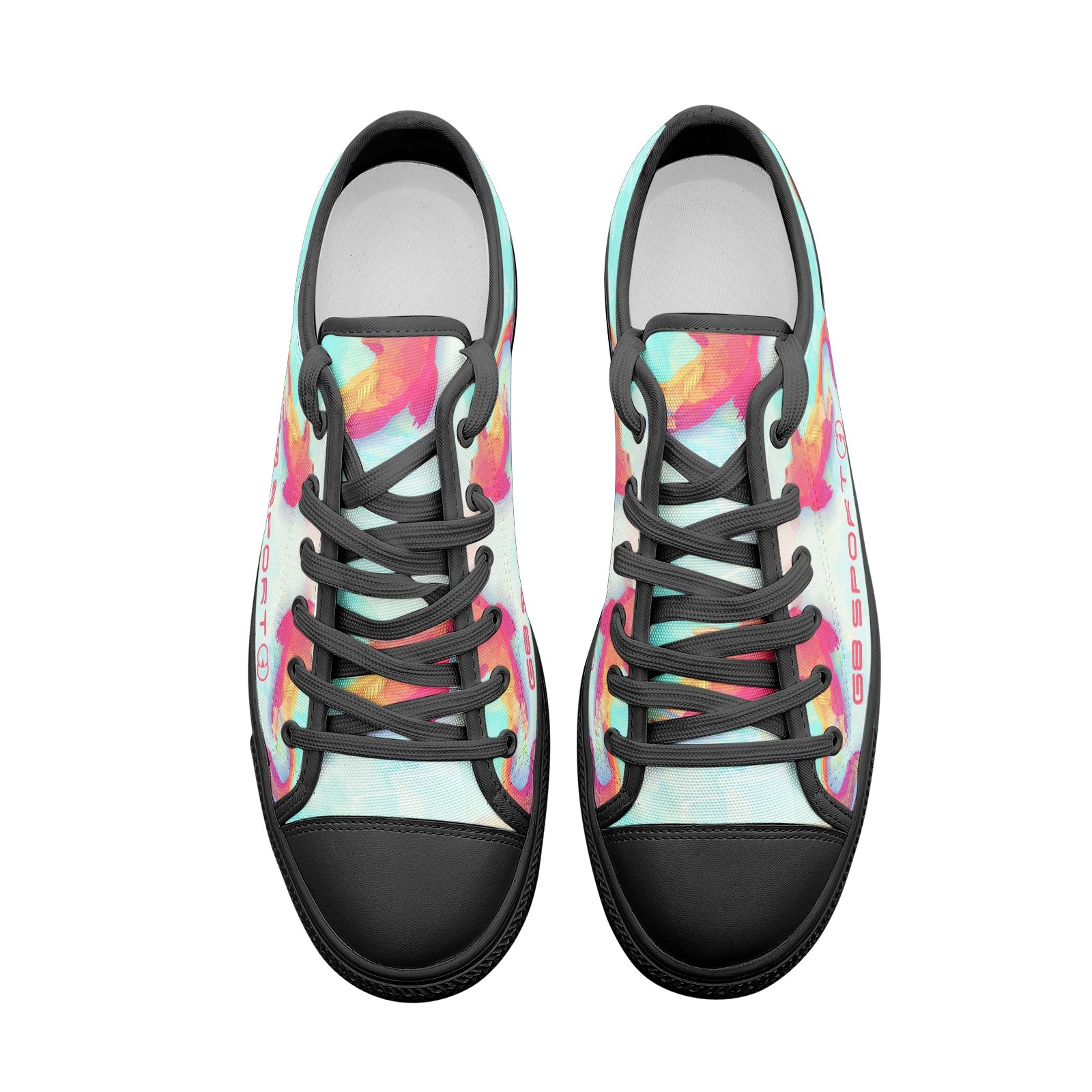 black & white canvas shoes