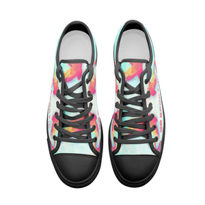black & white canvas shoes